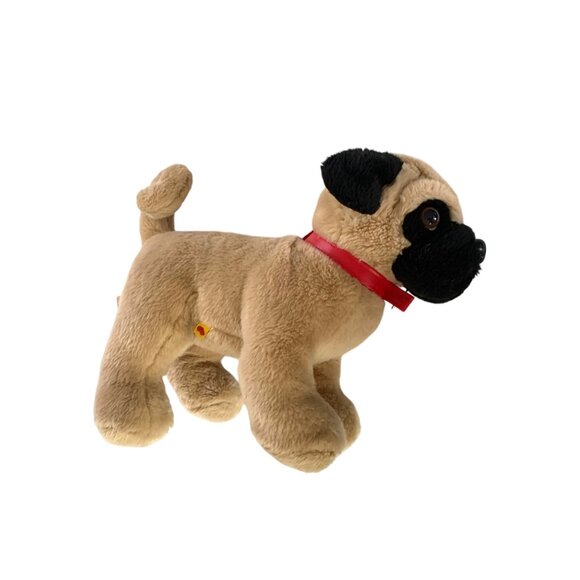 Build A Bear Plush Pug Dog Puppy Stuffed Animal Toy Beige Black 13.5 in Length x - Picture 1 of 5